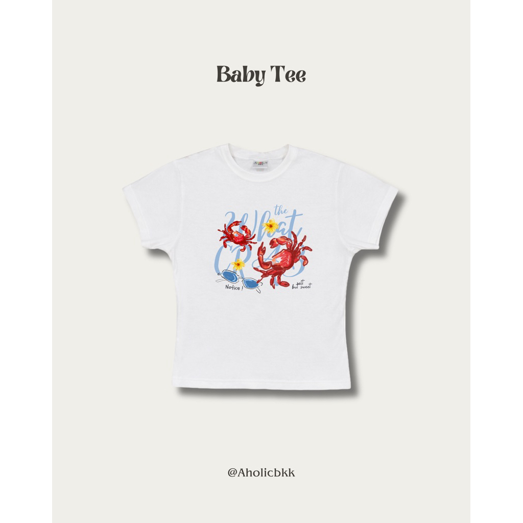 AHOLICBKK | เสื้อทรง BABY TEE - CRABBY TEE