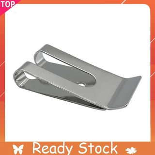 คลิปเข็มขัดโลหะ 54x25 มม. รูคู่ Loop Clasp อุปกรณ์เสริมสําหรับกระเป๋าสตางค์ Pouches