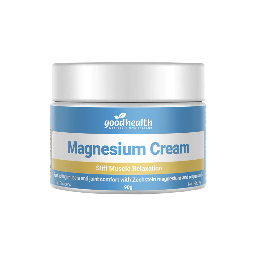 Goodhealth Magnesium Cream 90g แมกนีเซียมแบบครีม[ใช้ทาและนวด] เพื่อการผ่อนคลายกล้ามเนื้อและการนอนหลับที่ดี