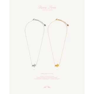 nice try studio - Bunni Loves Necklace สร้อยคอรูปกระต่าย พร้อมไข่มุกแท้ ไม่ลอก ไม่ดำ