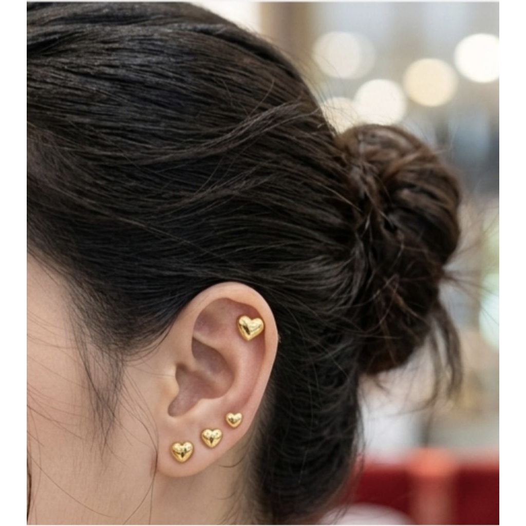 ต่างหูแป้นเสียบต่างหูหัวใจต่างหูหัวใจเกลี้ยงต่างหูแฟชั่นต่างหูเพียบทองแท้ไม่ลอกไม่ดำตัวเรือนทองเหลืองหุ้มทองเนื้อละมุน ราคา ถูกที่สุด ดีลบีเคเค แกลเลอรีภาพที่ 7