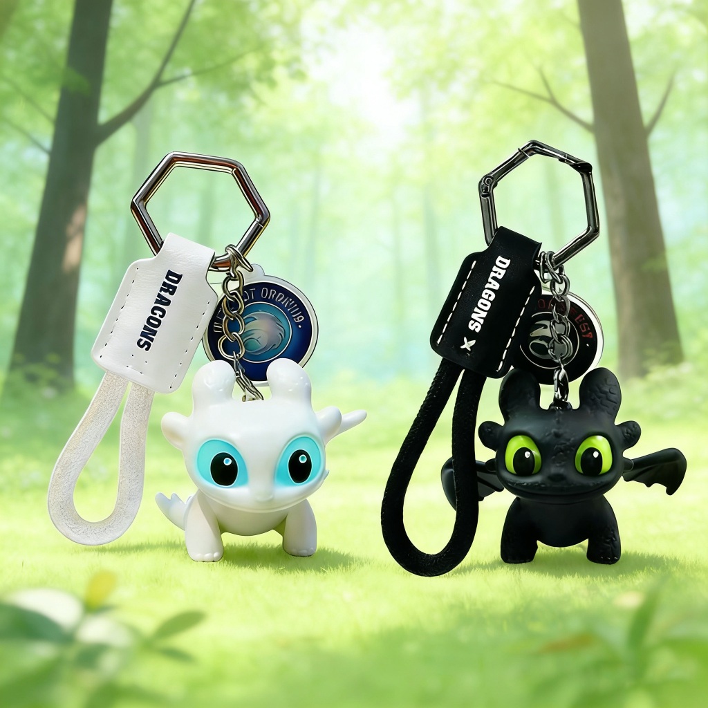 2 สี How to Train Your Dragon Toothless The wings can move keychain พวงกุญแจเรืองแสง（สินค้าพร้อมส่ง）