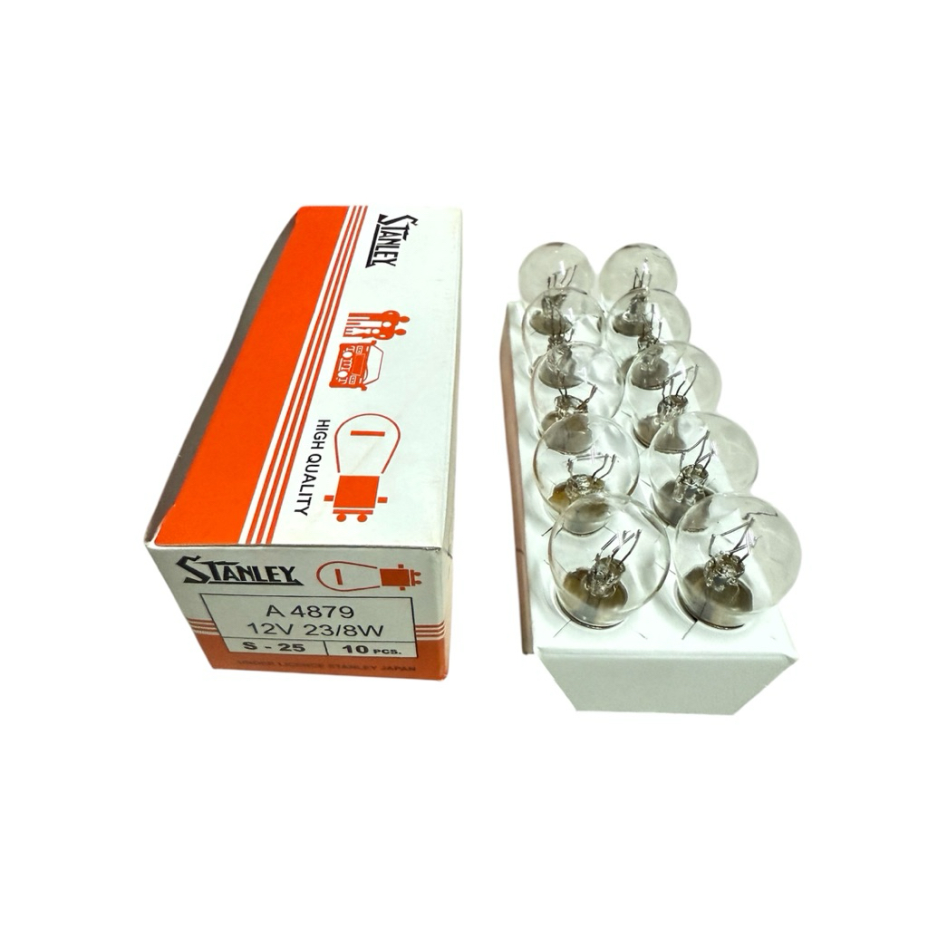 STANLEY หลอดไฟท้าย/ไฟเบรก4879 12V 23/8W สองจุด จำนวน 1 กล่อง