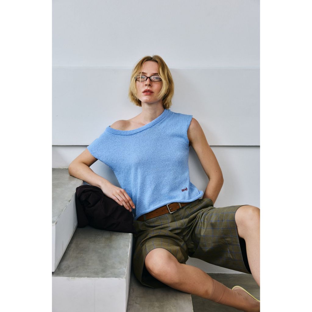 ané Off-shoulder knit ,เสื้อยืดปาดไหล่ ราคา ถูกที่สุด ดีลบีเคเค แกลเลอรีภาพที่ 3