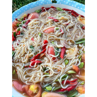 ขนมจีนอบแห้งเรณูนครโปร 10 ห่อแถม 2 เส้นเล็กเหนียว นุ่ม 50g.