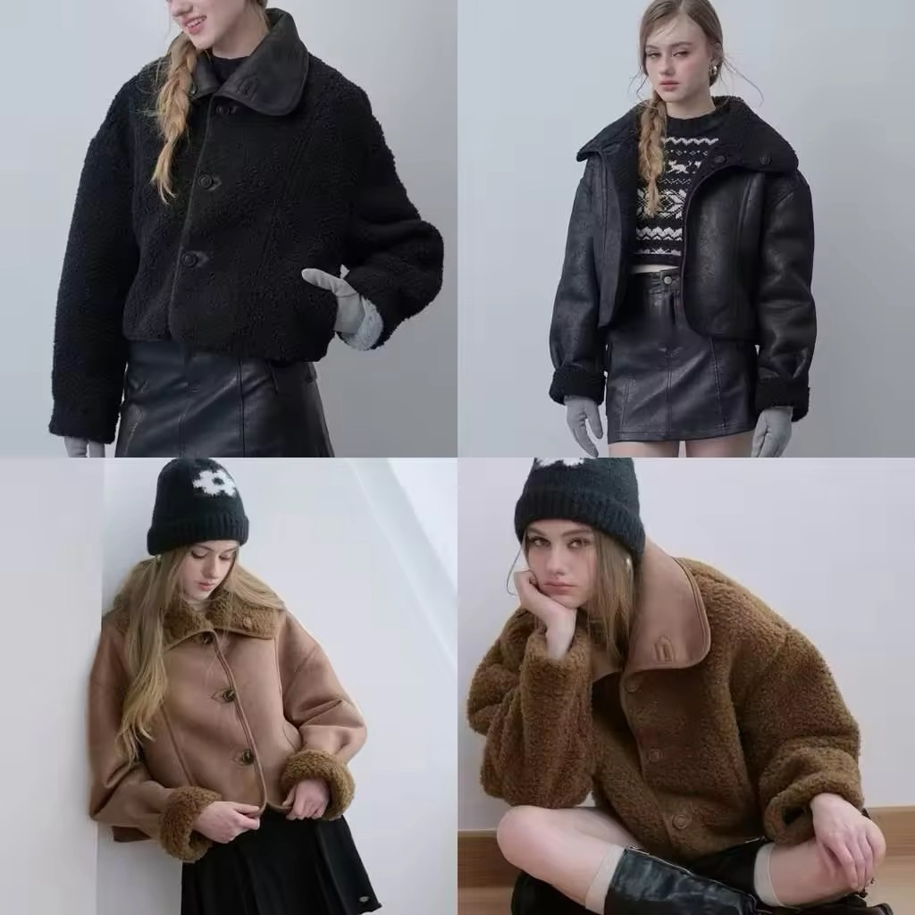 ส่งต่อเสื้อกันหนาว umore.made Pretzel suede jacket ใส่ได้ 2 ด้าน