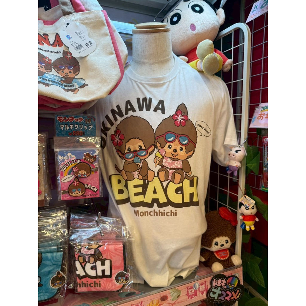 (ของแท้/พร้อมส่งจากไทย🇹🇭) เสื้อยืด monchhichi limited okinawa ของแท้หิ้วเองจากช็อป