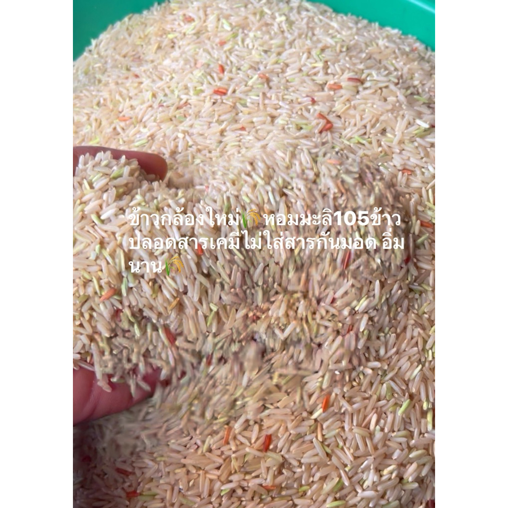 ข้าวกล้องข้าวหอมมะลิ105 1 kg  ข้าวใหม่สีสดทุกวัน น้ำตาลน้อย เหมาะกับคนเป็นโรคเบาหวาน คนควบคุมน้ำตาลคุมน้ำหนัก