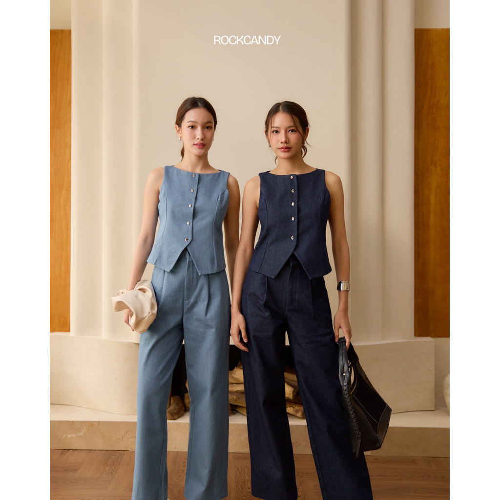 Essential Demin set เซ็ทเสื้อเเละกางเกง