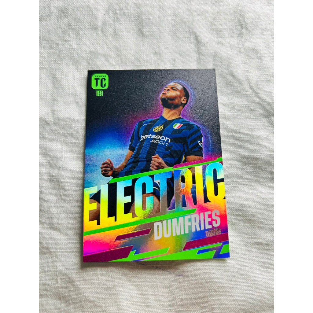 Panini Top Class 2025 Electric Dumfries Inter Milan การ์ดฟุตบอล ฟอยล์ วิ้ง