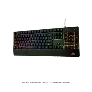 Best Seller!! คีย์บอร์ดเกมส์มิ่ง ยี่ห้อ MACNUS รุ่น ECHO HYBRID MUSIC LED GAMING KEYBOARD
