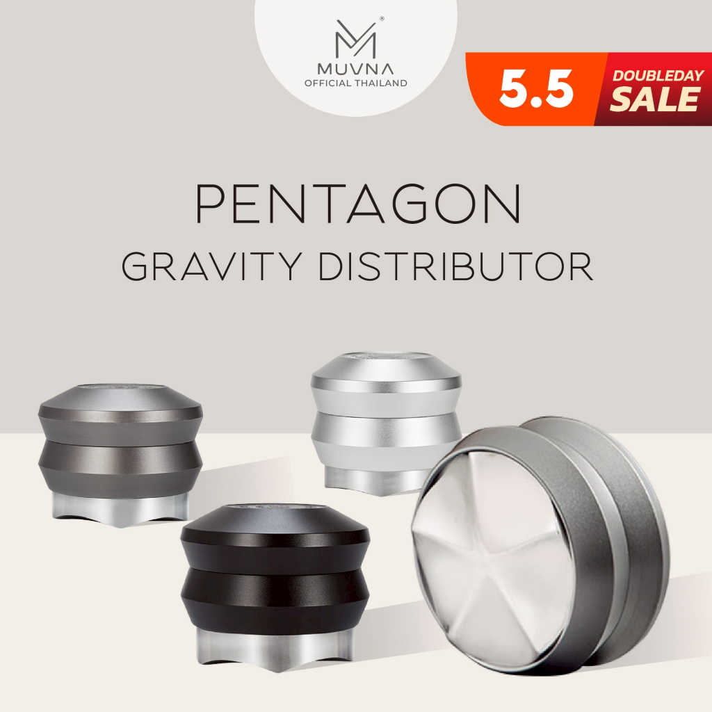มาการองแทมป์ Pentagon 58mm MUVNA /  PENTAGON GRAVITY DISTRIBUTOR  ที่เกลี่ยผงกาแฟ ที่กดกาแฟ แทมเปอร์