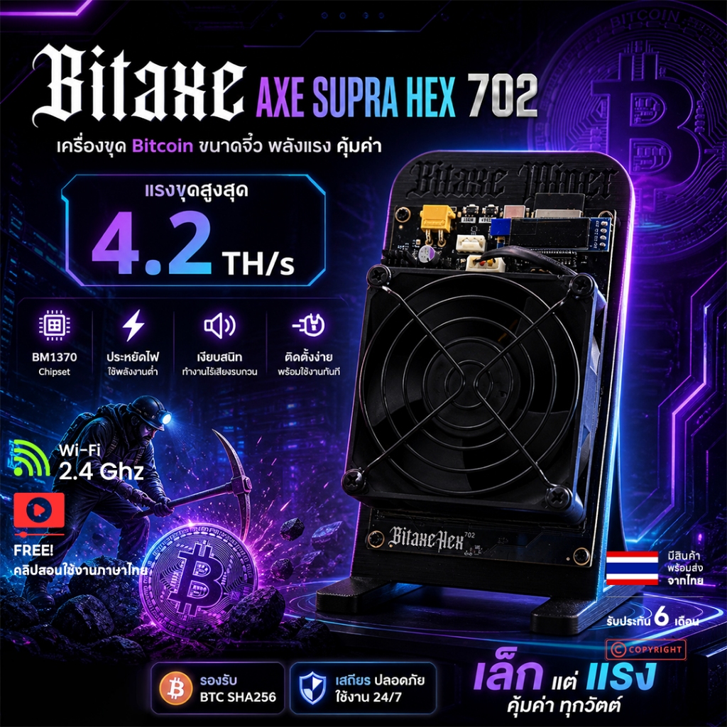 เครื่องขุด Solo BTC ปี 2026 มีหลายรุ่น เลือกได้ตามความแรง ขุดสุ่มลุ้น Block Reward 3.125 BTC, BCH