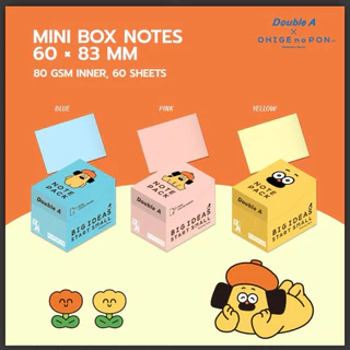 Double Aกระดาษโน๊ตสี Mini Boxไม่มีกาว600แผ่น/กล่อง