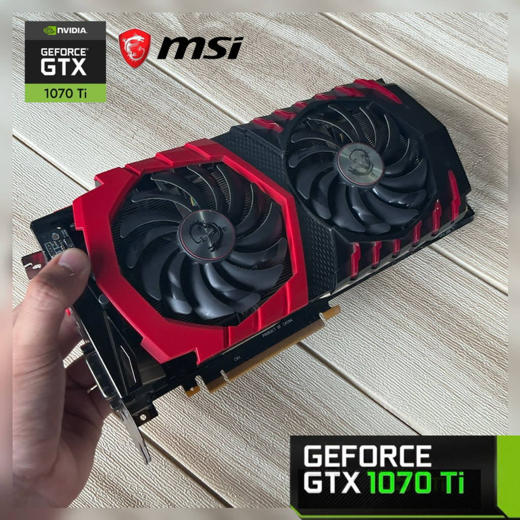 การ์ดจอ 🔴 GTX 1070 Ti 8G Gaming MSI มือสอง ไม่มีกล่อง ⚫️ VGA มือสอง สภาพดี ใช้งานได้ปกติ ☑️