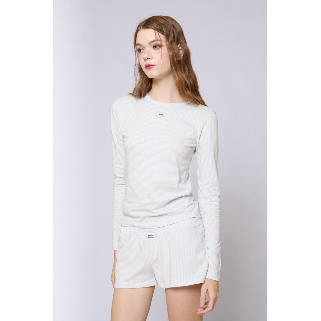 MVBKK BABYBLUE STRIPED SET ชุดเซ็ตเสื้อ+กางเกงขาสั้น