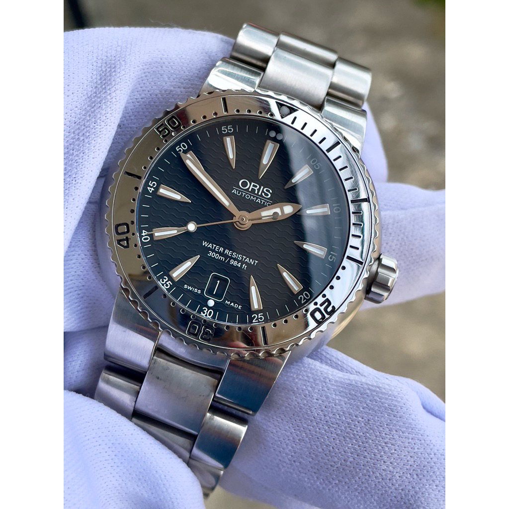 Oris 7533-41 Diver 300 M Automatic Black Dial นาฬิกามือสอง แท้100%