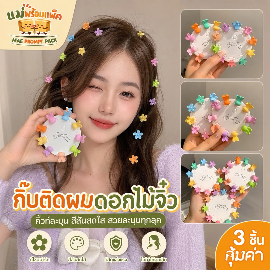 กิ๊บติดผม กิ๊บจิ๋ว y2k กิ๊บ น่ารัก 10ชิ้น น่ารักสดใส พร้อมส่ง