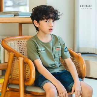 Chelsee เสื้อยืดคอกลม แขนสั้น เรียบๆ ผ้า 100%Cotton เด็กผู้ชาย อายุ 1.5-10 ปี เสื้อผ้าเด็กโต รุ่น 128273