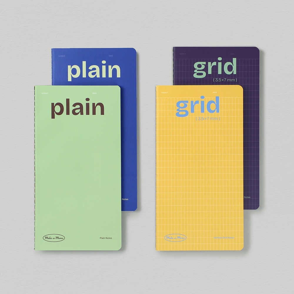 Make A Memo Leaf Note: GRID / PLAIN สมุดโน้ตเล่มบาง สมุดบันทึกพกพา