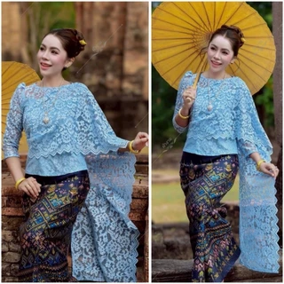 เสื้อลูกไม้แต่งสไบ ใส่ออกงานได้ทุกโอกาส