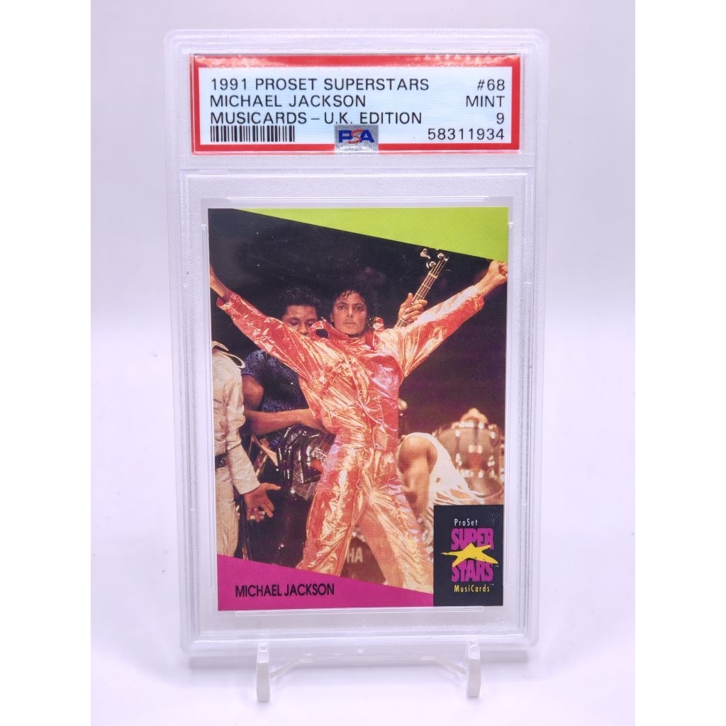 การ์ด michael jackson 1991 proset superstars musicards psa 9