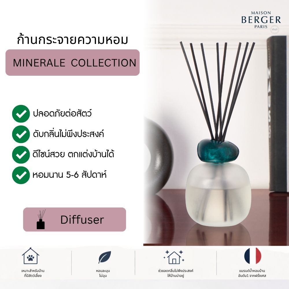 *New* Maison Berger Minerale Collection Diffuser ก้านหอม น้ำหอมปรับอากาศ บ้านหอม ผ่อนคลาย ดับกลิ่น