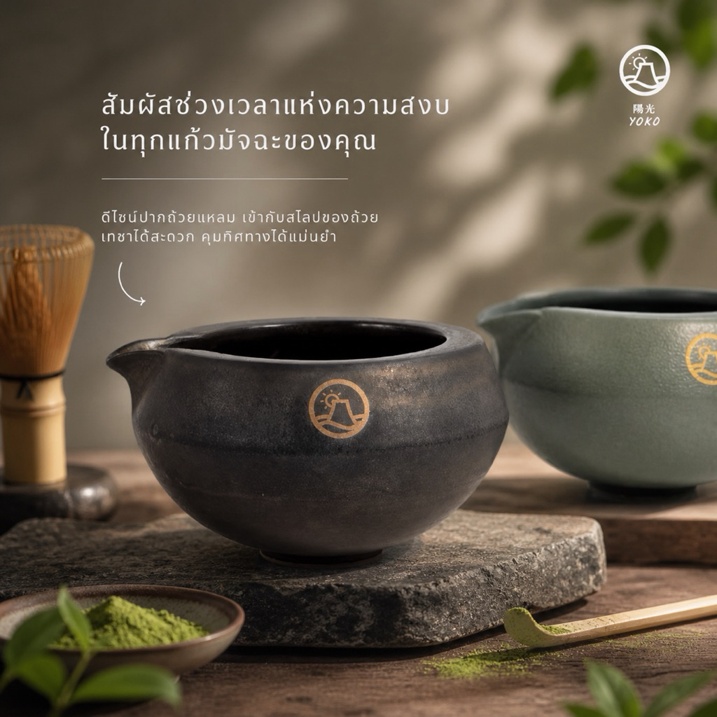ถ้วยมัทฉะ Chawan Matcha Bowl ที่ออกแบบมาให้เหมาะกับผู้เริ่มต้นและโปรเฟสชั่นแนล  หรือ ใช้ในพิธีชงชา