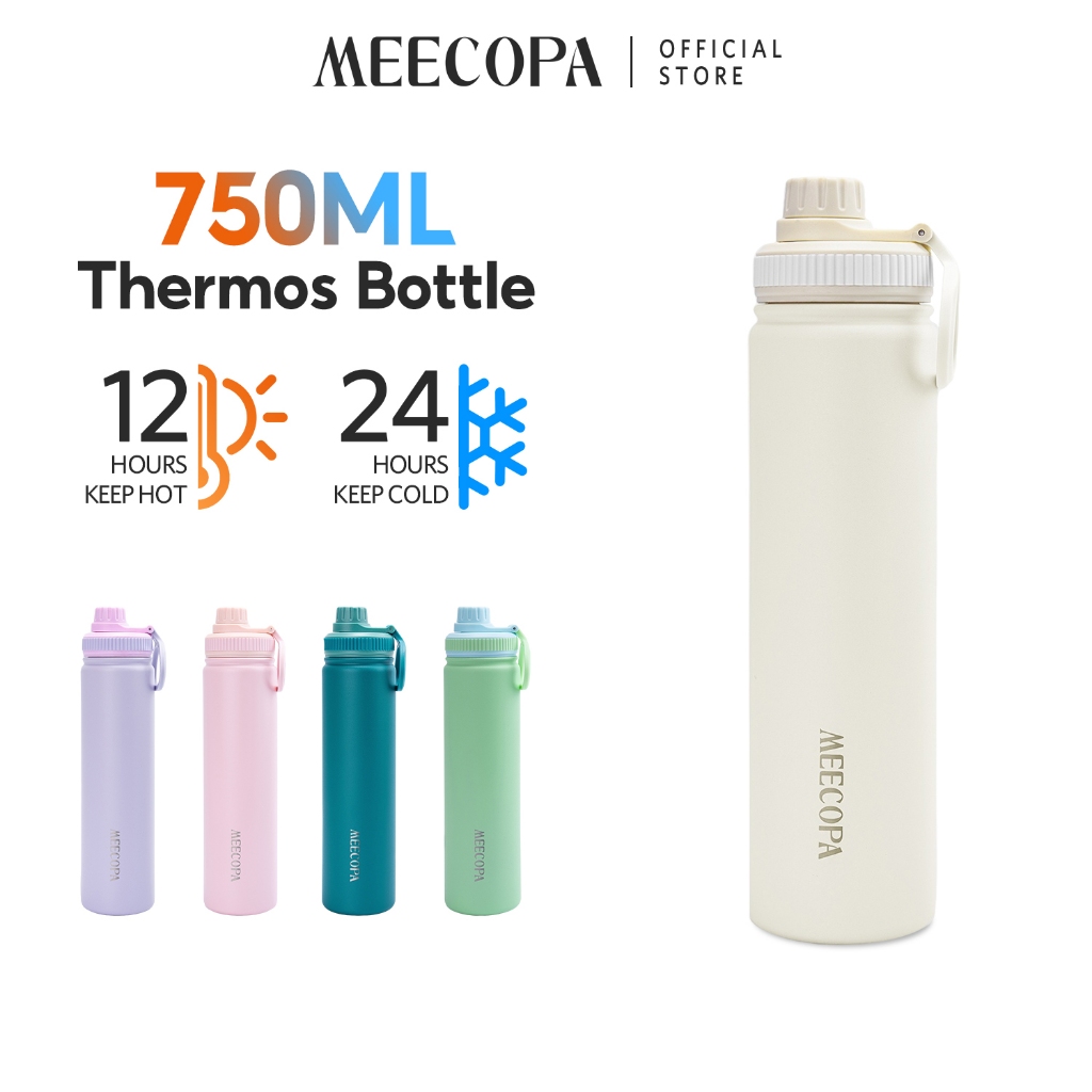 MEECOPA กระติกน้ำสูญญากาศ สแตนเลส 304 750ML ความจุขนาดใหญ่ แบบพกพา กลางแจ้ง