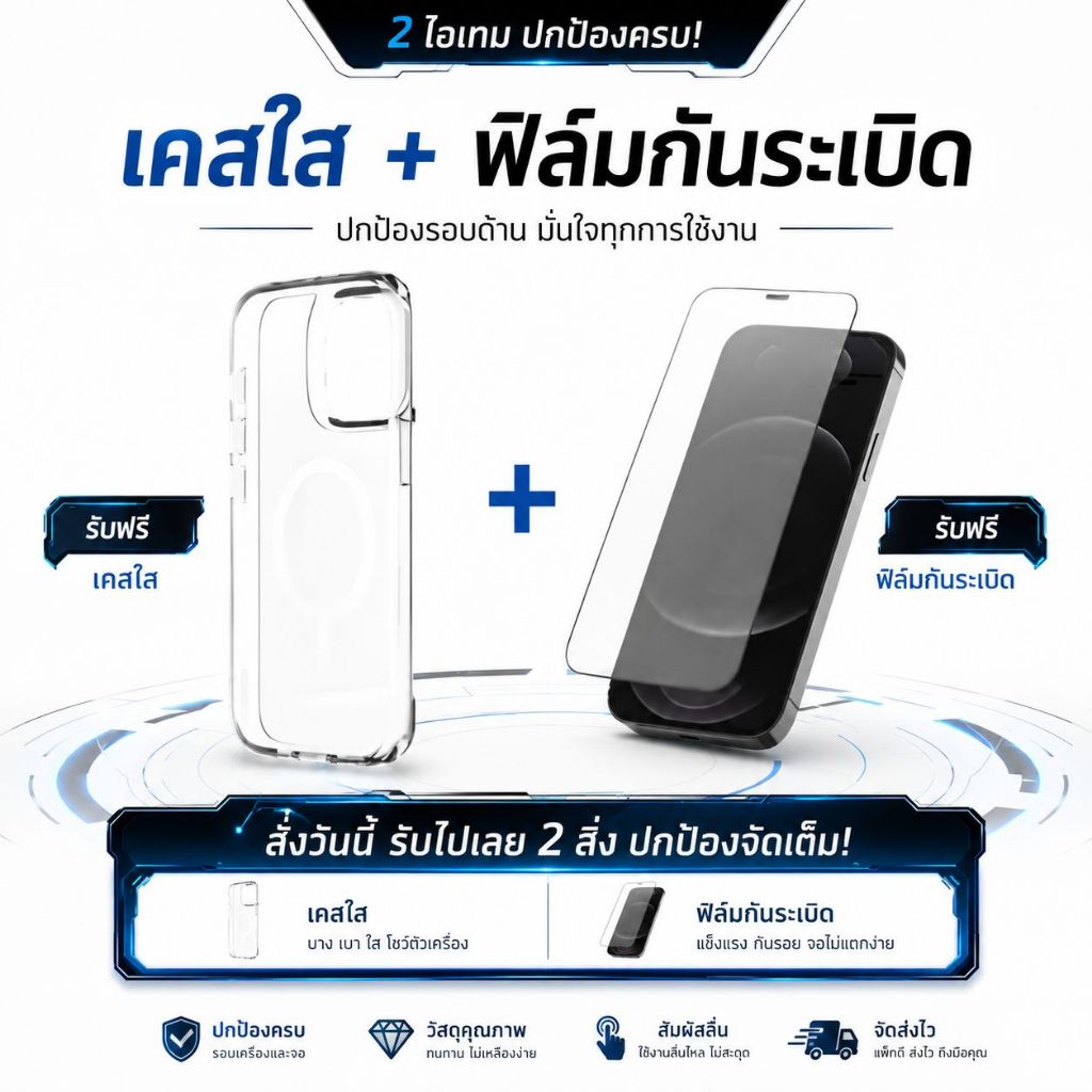 WestPorts Special Promotion | ฟรี! เคสมือถือ และฟิล์มกันรอย (ของมีจำนวนจำกัด หมดแล้วหมดเลย)