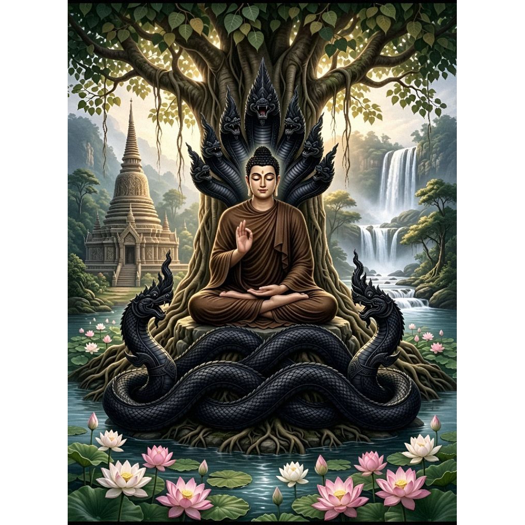 โปสเตอร์  พระพุทธเจ้า  ขนาด A3  ความหนา 200 แกรม  ภาพมงคล เสริมฮวงจุ้ย ตบแต่งบ้าน (29.7*42 cm)