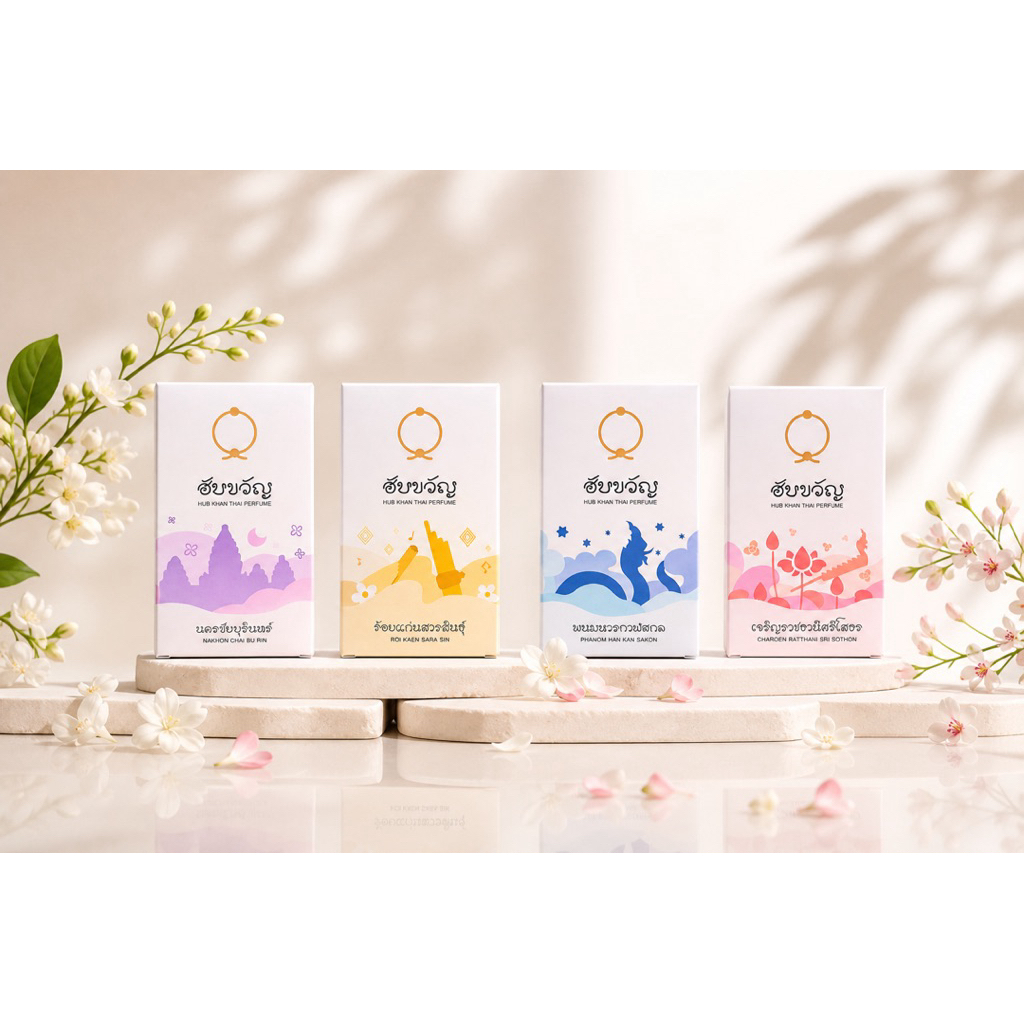 ฮับขวัญ(ล้านช้าง) [Hub Khwan Thai Perfume] น้ำหอมไทยกลิ่นอายอีสาน EDP 30ml กลิ่นติดทนนาน หอมแพง มีระดับ น้ำหอมดอกไม้ไทย