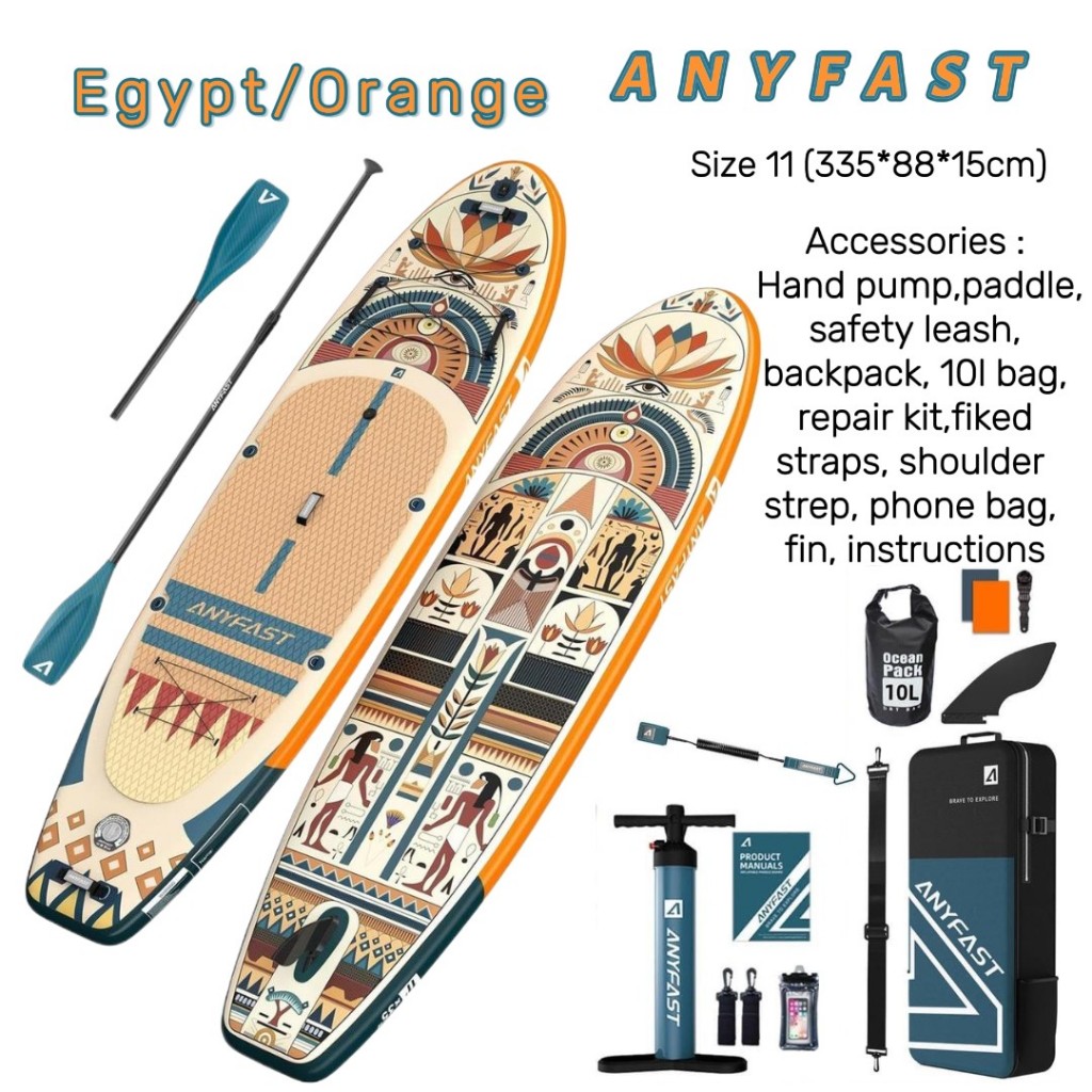 แพดเดิลบอร์ด แบบเป่าลม พร้อมอุปกรณ์ Inflatable SUP board brand Yaska & ANYFAST extra wide 335*88*15 