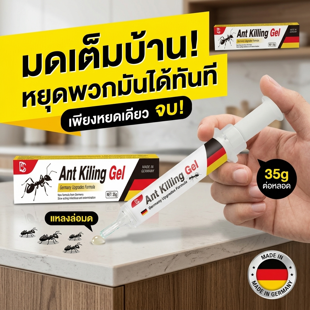 บ้านไร้มด เริ่มจากเหยื่อนี้! DX เจลกำจัดมด เหยื่อกำจัดมด เหยื่อมด ยาฆ่ามด หยดเดียวตายยกรัง