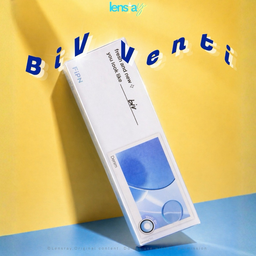 👀🫧 (รายวันเลนส์ไม่หมุน) Myfipn - Biv Venti สี Denim คอนแทคเลนส์พร้อมส่ง มีสายตาปกติ/ค่าสายตา
