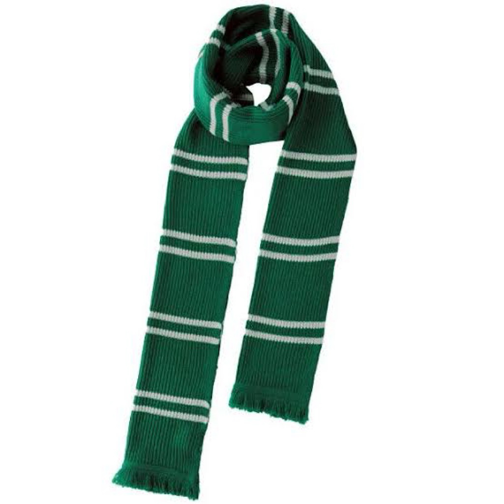 มือสอง ผ้าพัอคอHarry Potter บ้านสลิธีริน Slytherin Scarf Universal Studio Japan