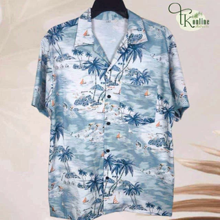 เสื้อเชิ้ตฮาวายรวมลาย อก 38-52 นิ้ว ไซส์ M-3XL ทรงสวย ใส่สบาย ผ้าไหมอิตาลี