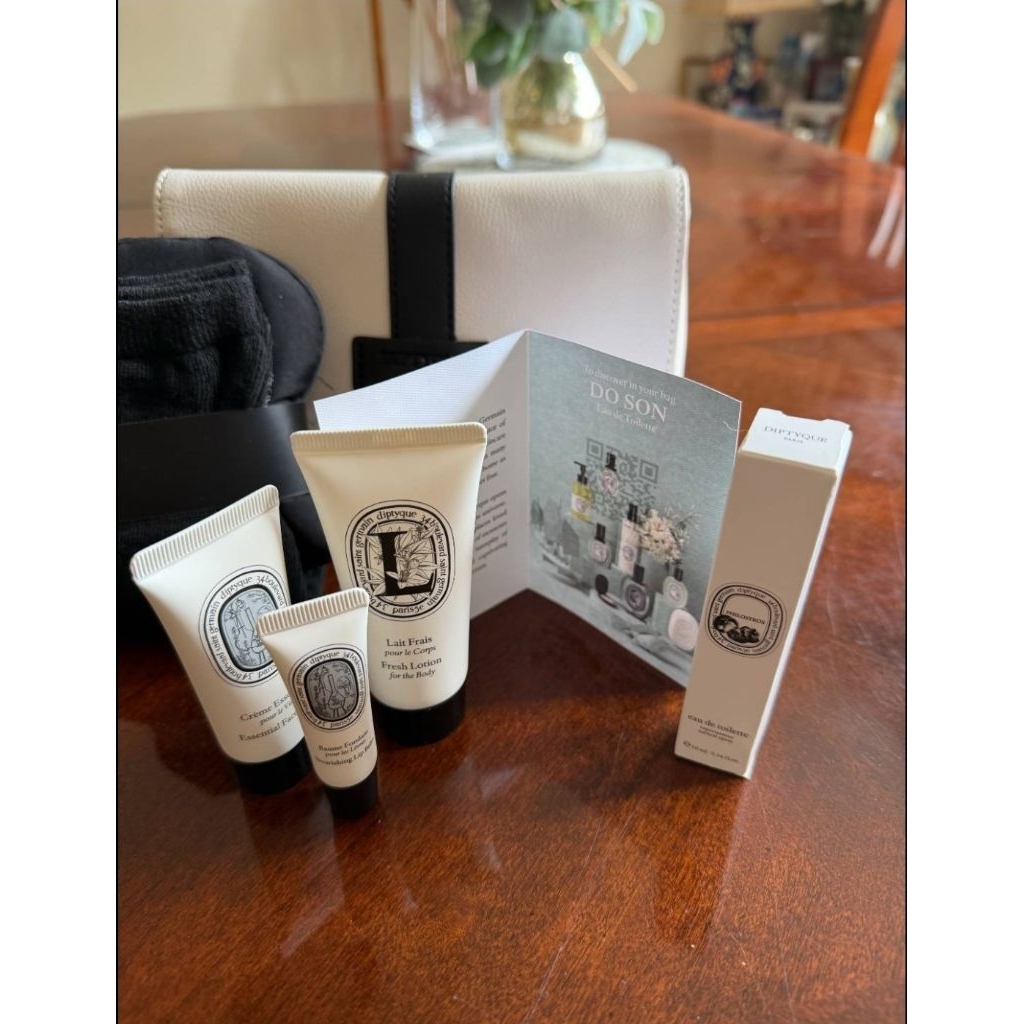 ✈️Diptyque amenity Qatar business class bag ชุดAmenity Kit ส่าหรับผู้ โดยสาร Business Class