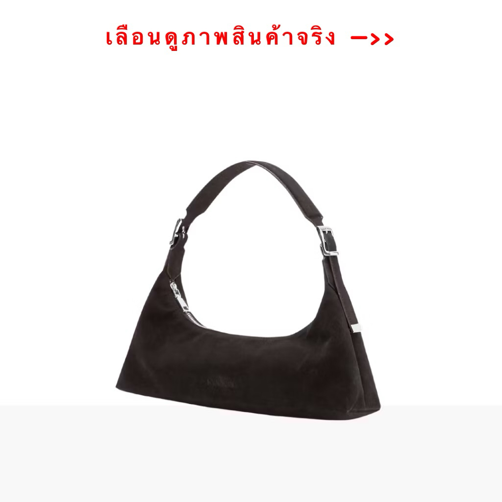 Used ✅ (*ไม่เคยใช้) knack.bag - Jennie Shoulder bag - Black สีดำ (หนังกลับ) สายใหญ่