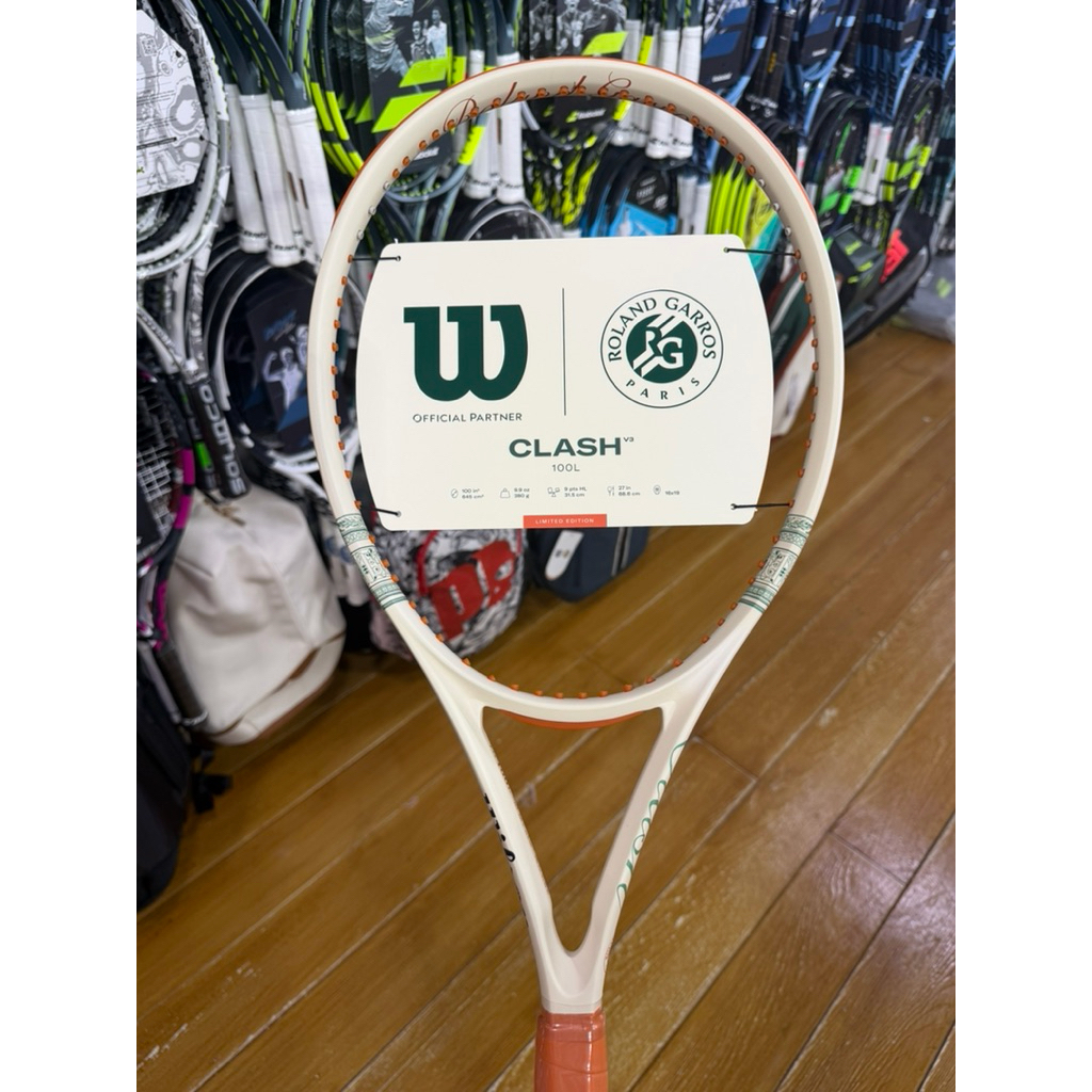 ไม้เทนนิส WILSON CLASH 100L ROLAND GARROS 2026 หน้าไม้ 100 น้ำหนัก 280 กรัม