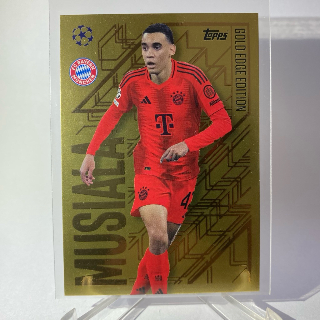 การ์ดนักฟุตบอล JAMAL MUSIALA, BAYERN MUNCHEN, GOLD EDGE EDITION, TOPPS, GE 5