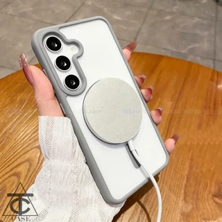 เคสโทรศัพท์มือถือ for Samsung A57 A56 A17 A07 A55 A16 S25 s26 Ultra A36 A35 พร้อมฟังก์ชั่นการชาร์จแบบไร้สายแบบแม่เหล็ก