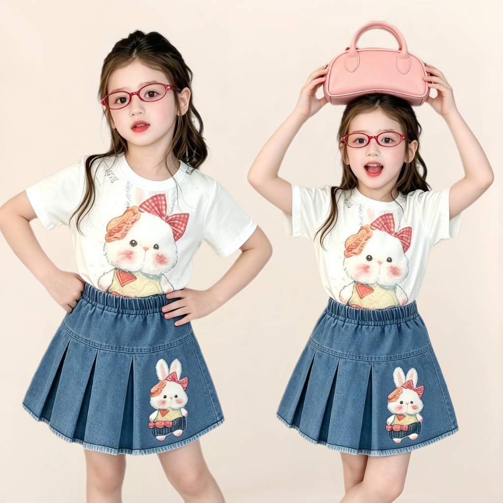 AY277 ชุดเด็กหญิง Bunny Girl Set ใส่สบาย ผ้านิ่ม น่ารักสุดๆ(8685)