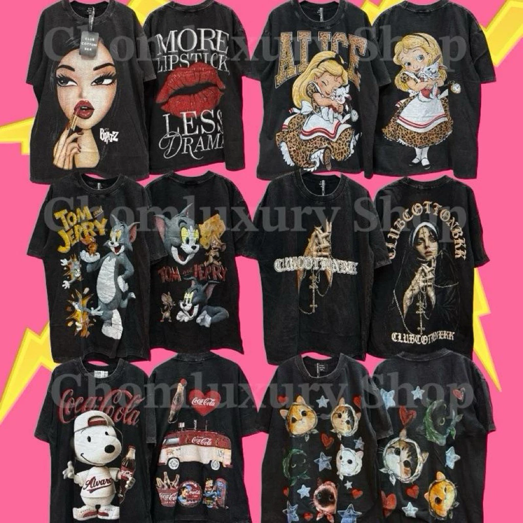 'ꫛꫀꪝ ' รวมรุ่นเสื้อยืดผ้าฟอก อก 44-46 โอเวอร์ไซส์ ใส่ได้ทั้งผู้หญิงผู้ชาย