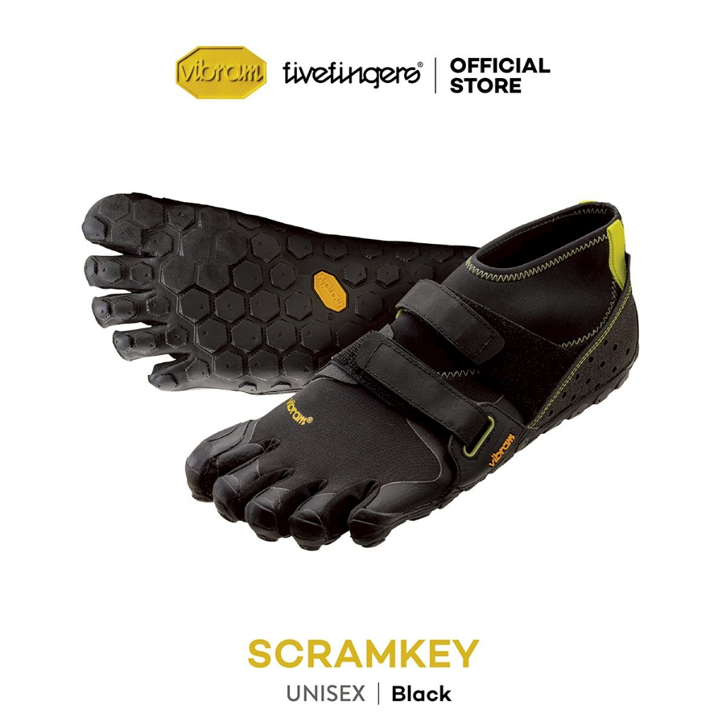 Vibram FiveFingers รุ่น Scramkey รองเท้าเดินป่าหุ้มข้อ พื้น Megagrip™ Elite Unisex สี Black