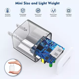 【รับประกัน 1 ปี】หัวชาร์จ 2.4A 5W เป็น USB to Li (สายชาร์จเร็ว+หัวชาร์จ)