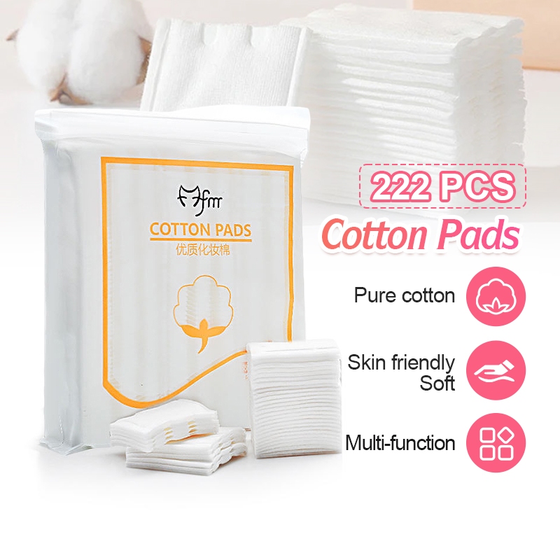 สำลี สำลีล้างหน้า สำลีแผ่น 222/300/600pcs สำลีแผ่นกลม ผลิตจากฝ้ายธรรมชาติบริสุทธิ์ สำลีเช็ดหน้า ล้างเครื่องสำอาง