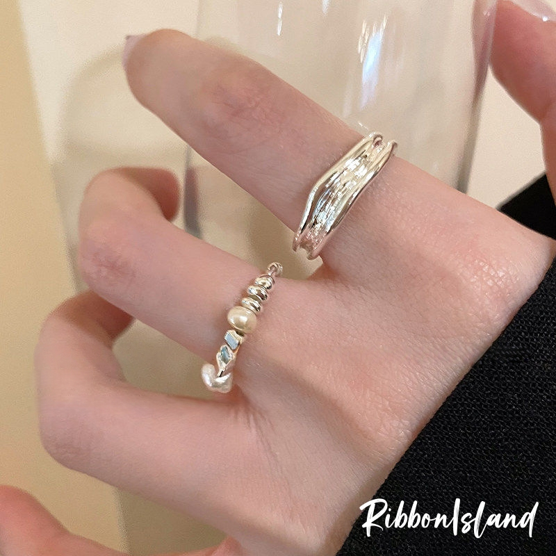 แหวน ring สไตล์เกาหลี silver หรูหรา วินเทจ ins อเนกประสงค์ สไตล์มินิมอล ปรับได้ ส่งเร็ว COD