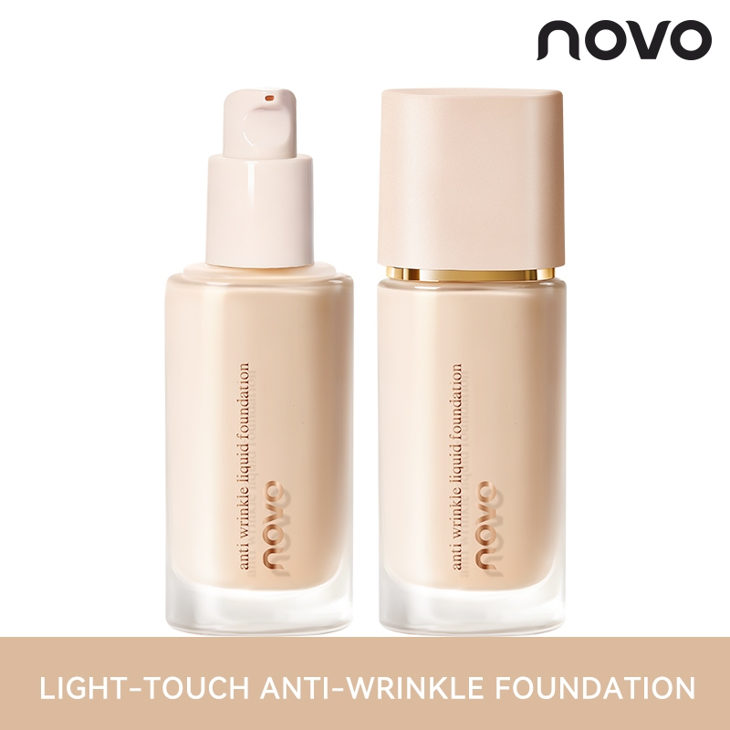 9104 (ใหม่/แท้) NOVO Light Touch Anti Wrinkle Foundation รองพื้น สูตรบำรุงผิว ลดริ้วรอย คุมมัน กันน้ำ