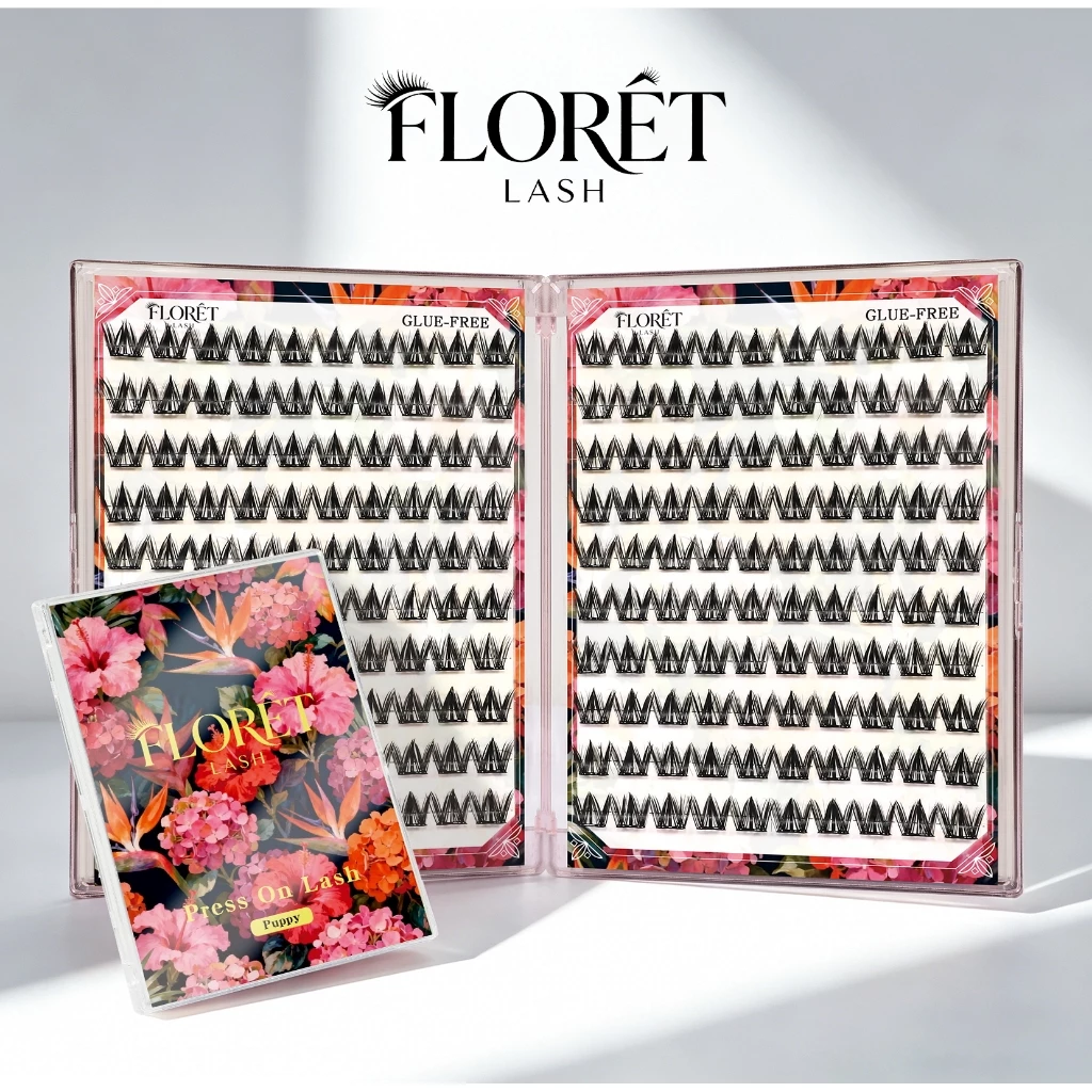 COD FLORÈTLASH ขนตาปลอมไม่ต้องใช้กาว Puppy สไตล์ ลุคเกาหลี ธรรมชาติ ติดง่าย มือใหม่ ติดทน ใช้ซ้ำได้